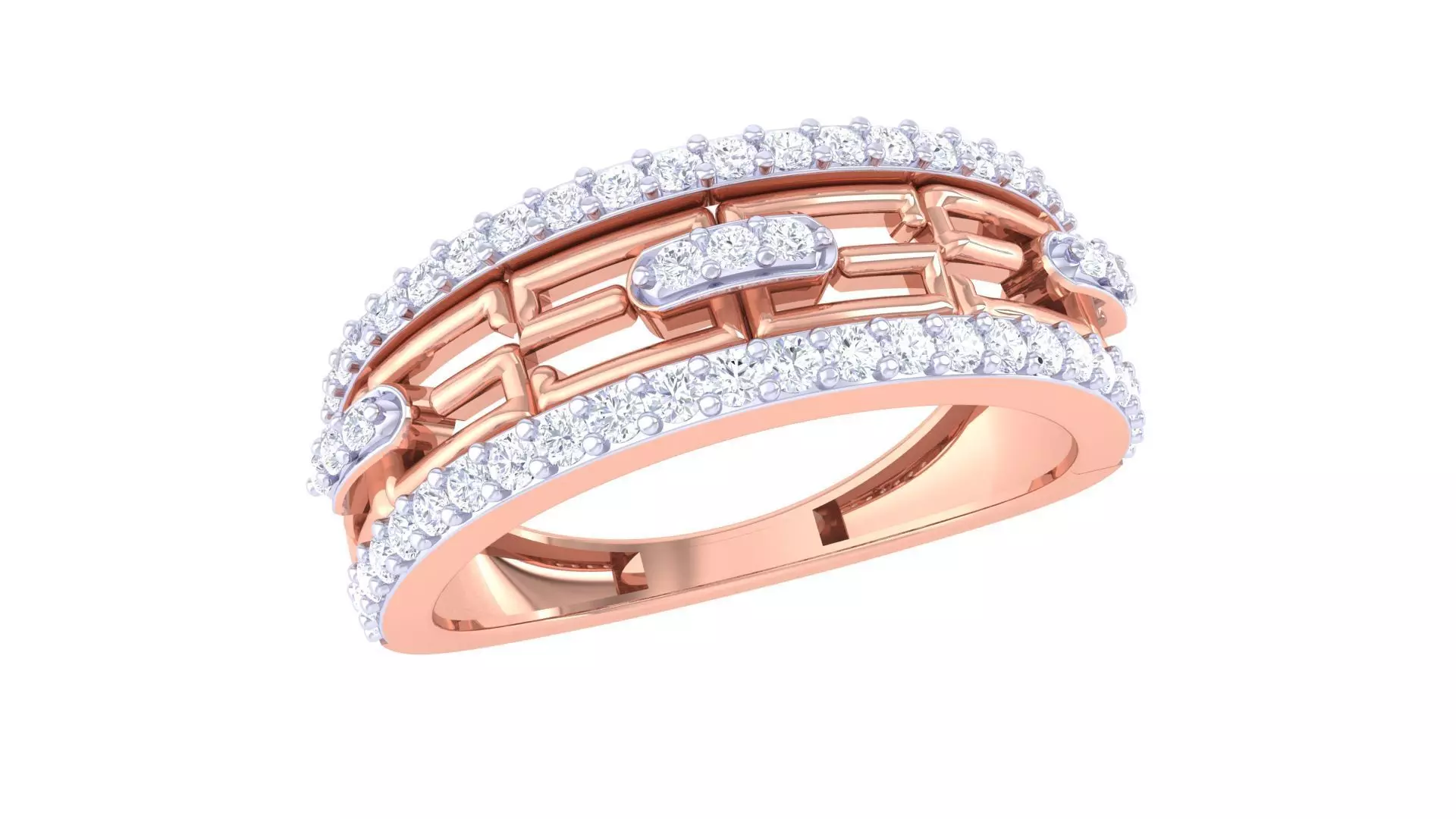 G Link Men Groom Gents Diamond Ring 3dm stl obj mtl 3mf glb 3D print model_0