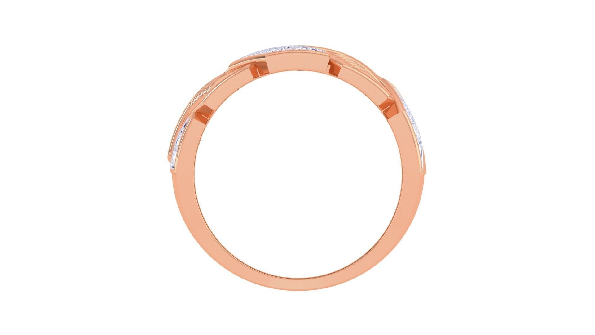 Chain Men Groom Gents Diamond Ring 3dm stl obj mtl 3mf glb 3D print model_9