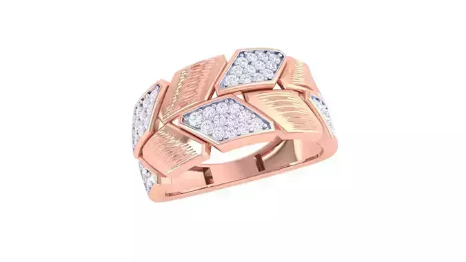 Chain Men Groom Gents Diamond Ring 3dm stl obj mtl 3mf glb 3D print model