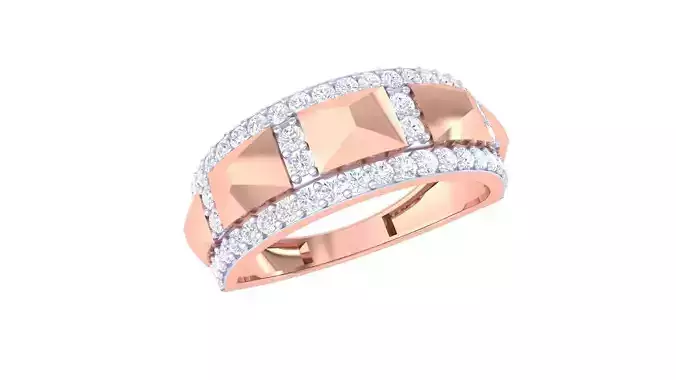 Men Groom Gents Diamond Ring 3dm stl obj mtl 3mf glb