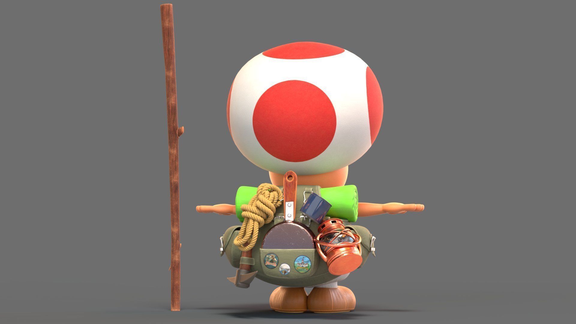 Toad Rig From The Super Mario Bros Movie 3D model_6