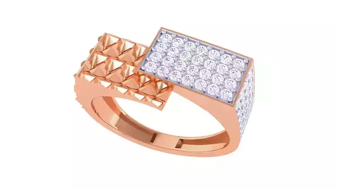 Men Groom Gents Diamond Ring 3dm stl obj mtl 3mf glb