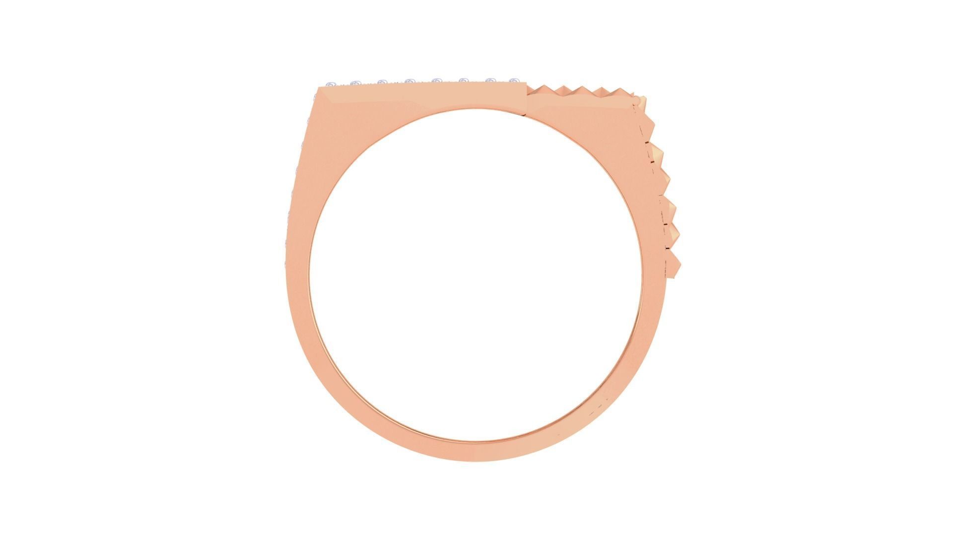 Men Groom Gents Diamond Ring 3dm stl obj mtl 3mf glb 3D print model_9