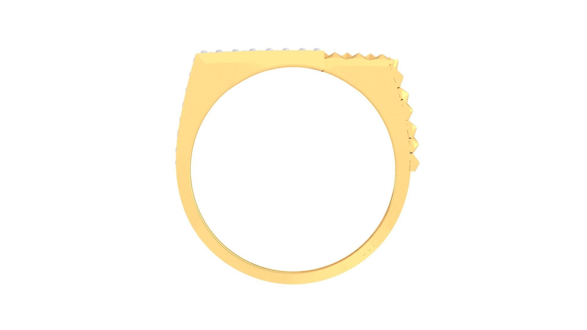 Men Groom Gents Diamond Ring 3dm stl obj mtl 3mf glb 3D print model_10