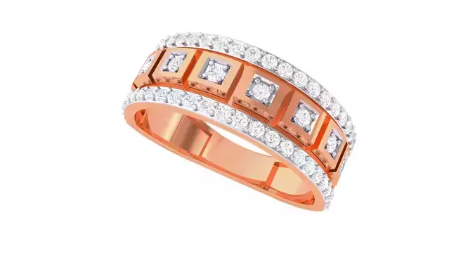 Men Groom Gents Diamond Ring 3dm stl obj mtl 3mf glb