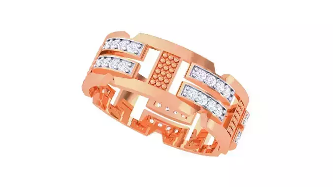 Men Groom Gents Diamond Ring 3dm stl obj mtl 3mf glb