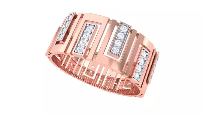 Men Groom Gents Diamond Ring 3dm stl obj mtl 3mf glb