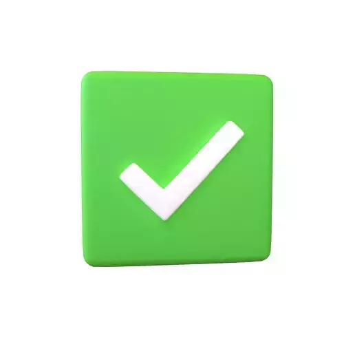 Tick Icon Box V1 001 Low-poly 3D model