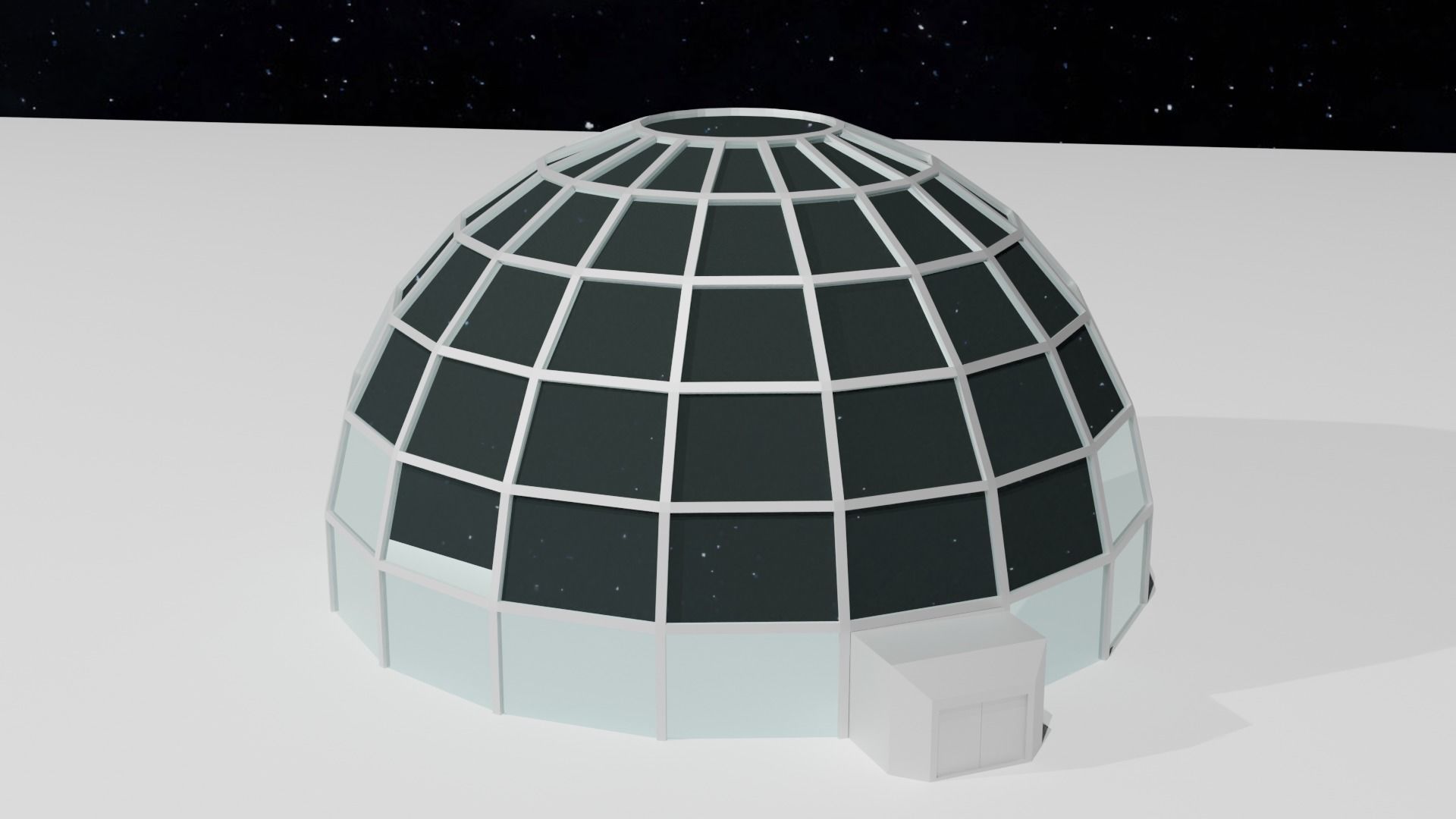 low-poly planetary domes Free low-poly 3D model_3
