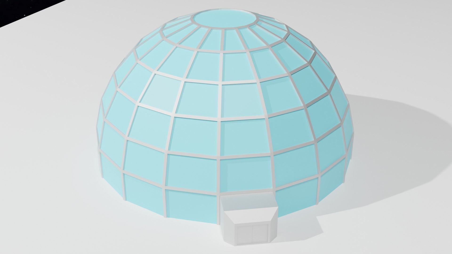 low-poly planetary domes Free low-poly 3D model_1