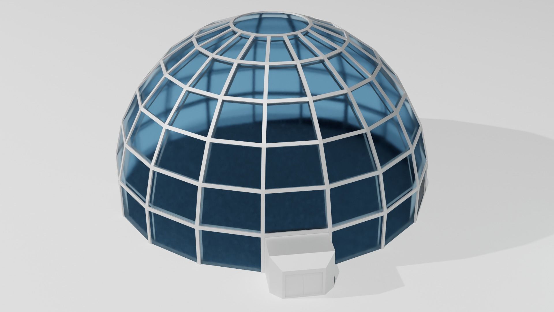 low-poly planetary domes Free low-poly 3D model_2