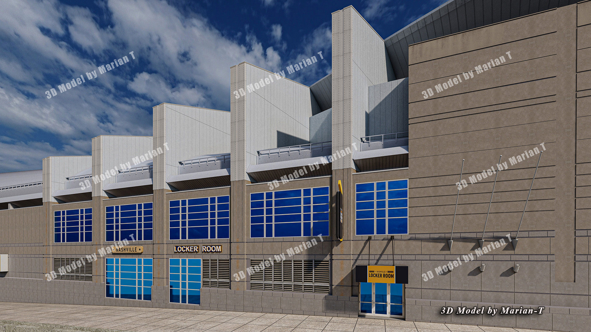 Bridgestone Arena - Nashville USA Low-poly 3D model_50