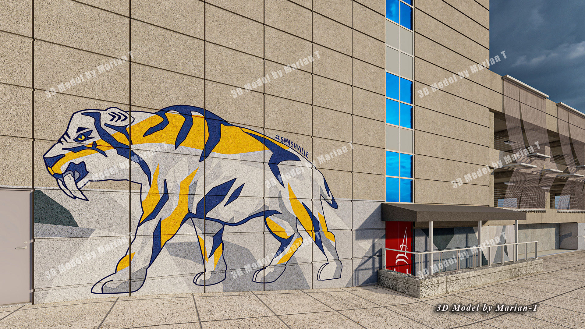 Bridgestone Arena - Nashville USA Low-poly 3D model_45