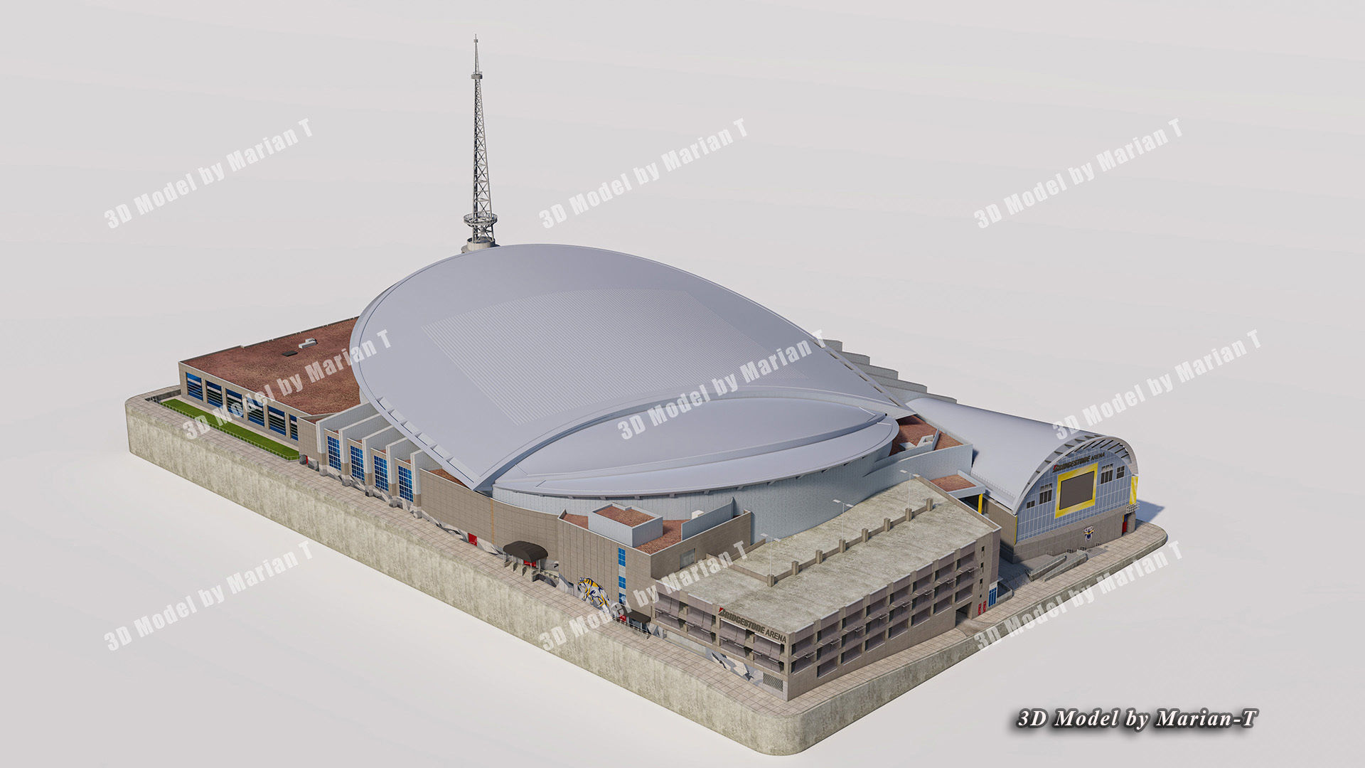 Bridgestone Arena - Nashville USA Low-poly 3D model_32