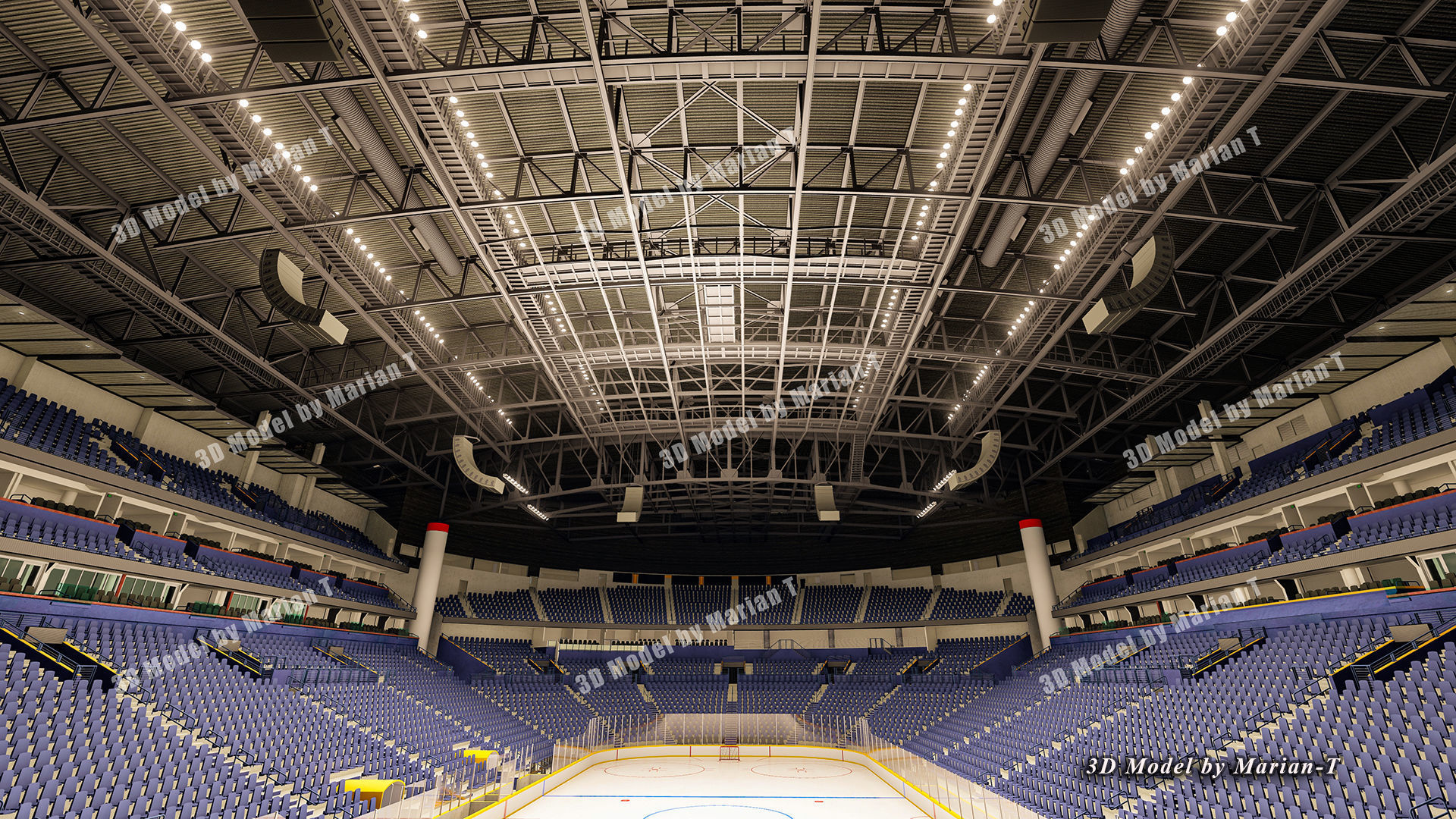 Bridgestone Arena - Nashville USA Low-poly 3D model_19