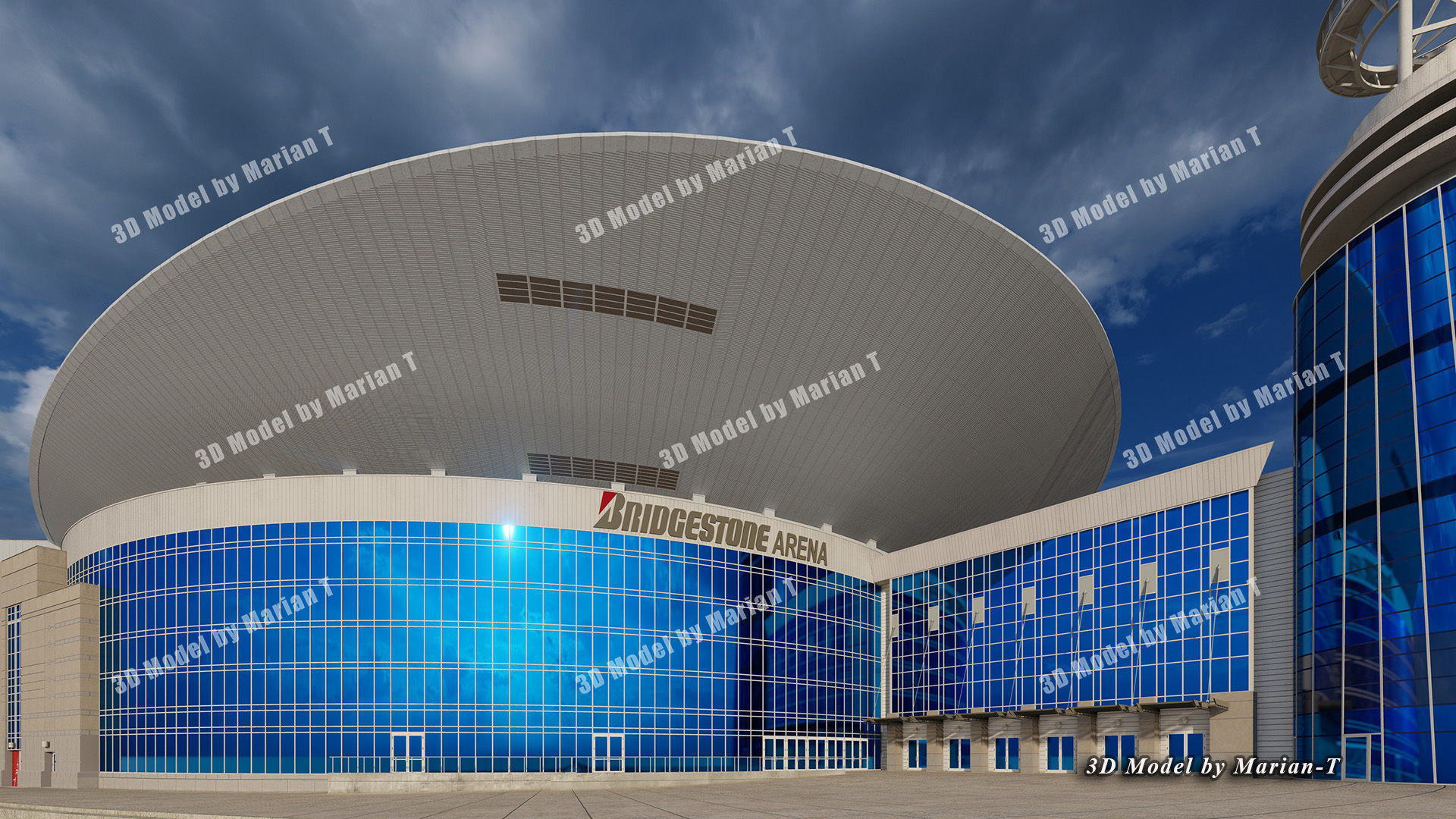 Bridgestone Arena - Nashville USA Low-poly 3D model_39