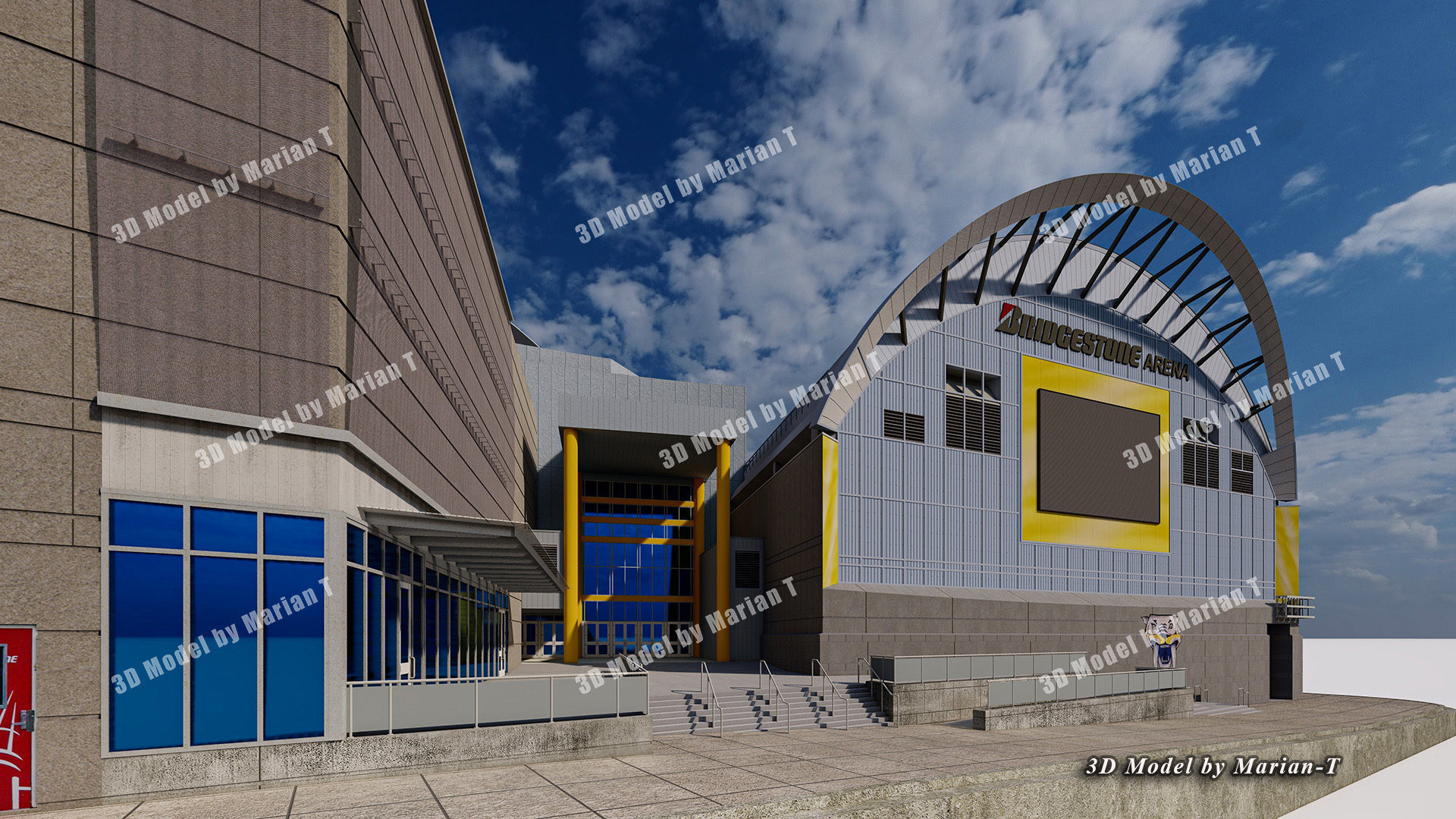 Bridgestone Arena - Nashville USA Low-poly 3D model_63