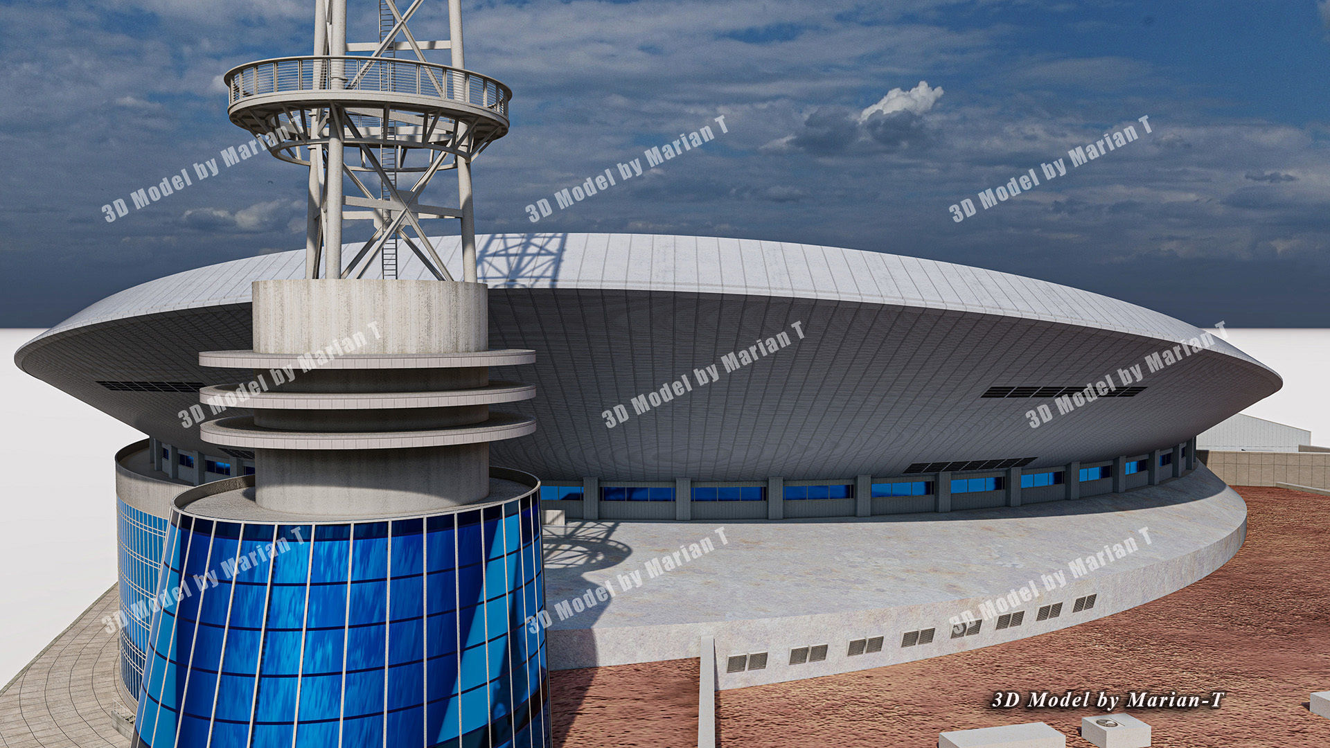 Bridgestone Arena - Nashville USA Low-poly 3D model_55