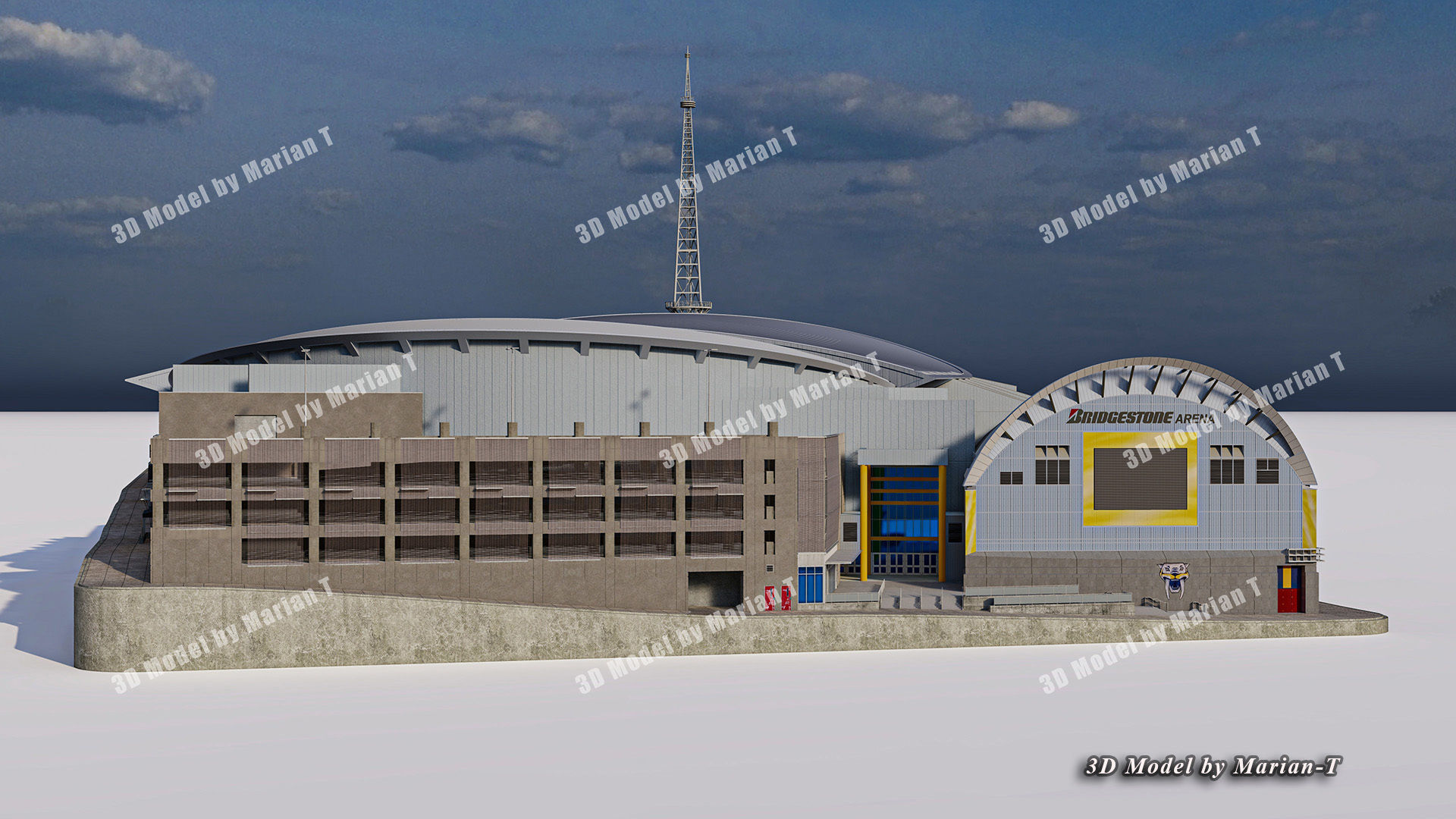 Bridgestone Arena - Nashville USA Low-poly 3D model_61