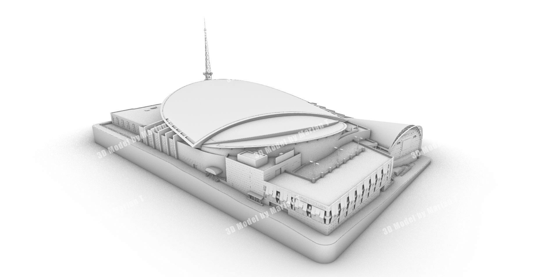 Bridgestone Arena - Nashville USA Low-poly 3D model_69