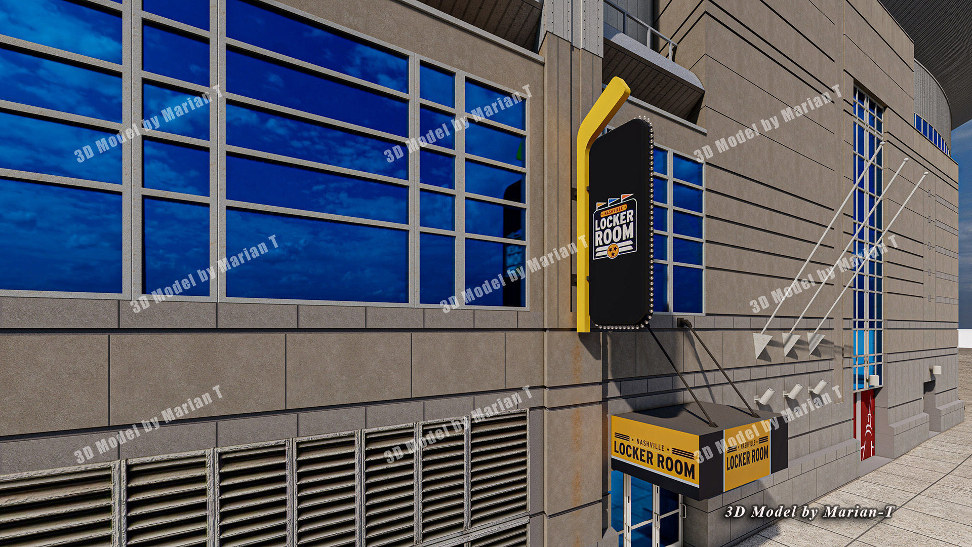 Bridgestone Arena - Nashville USA Low-poly 3D model_51