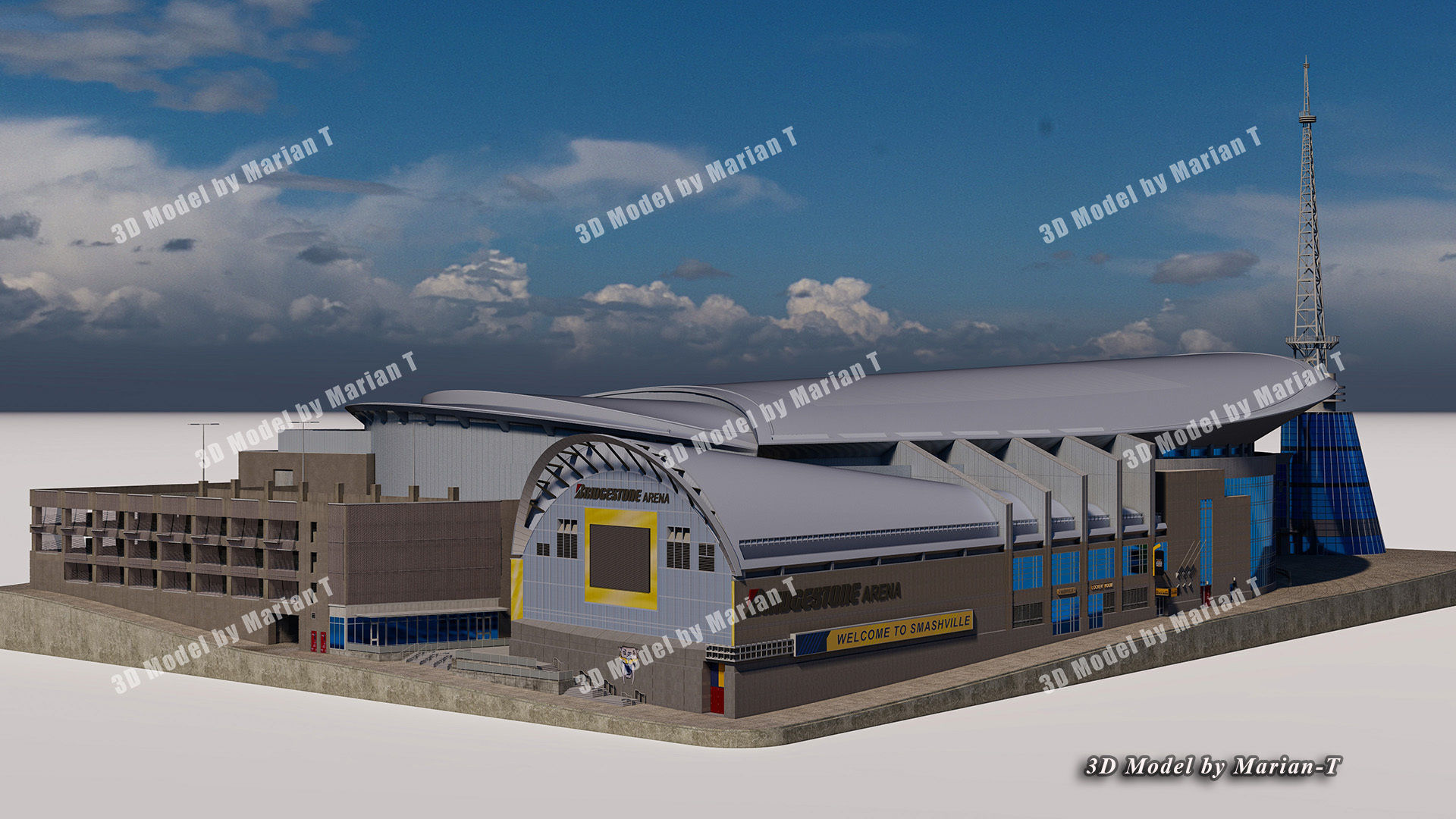Bridgestone Arena - Nashville USA Low-poly 3D model_62