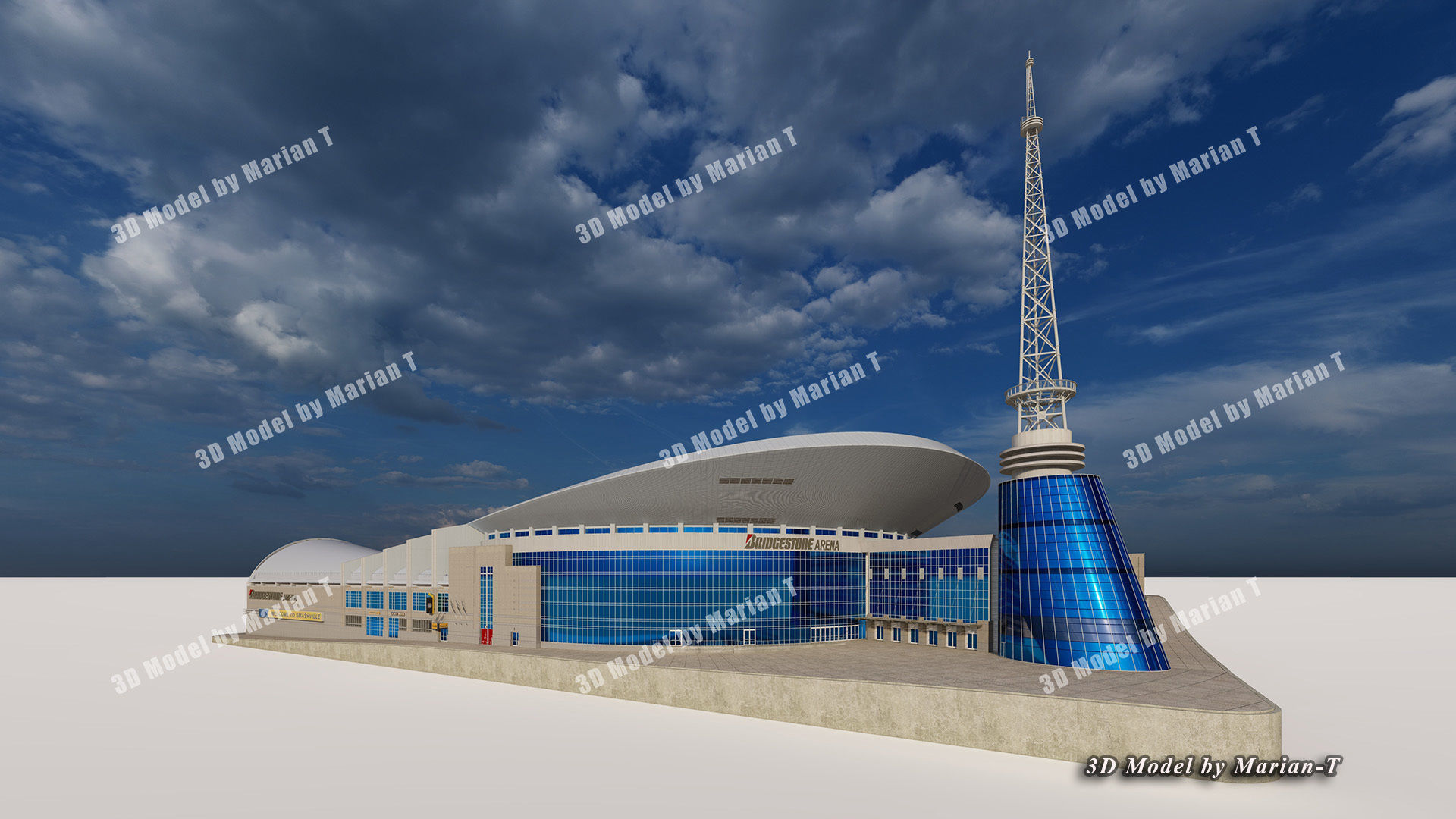 Bridgestone Arena - Nashville USA Low-poly 3D model_67