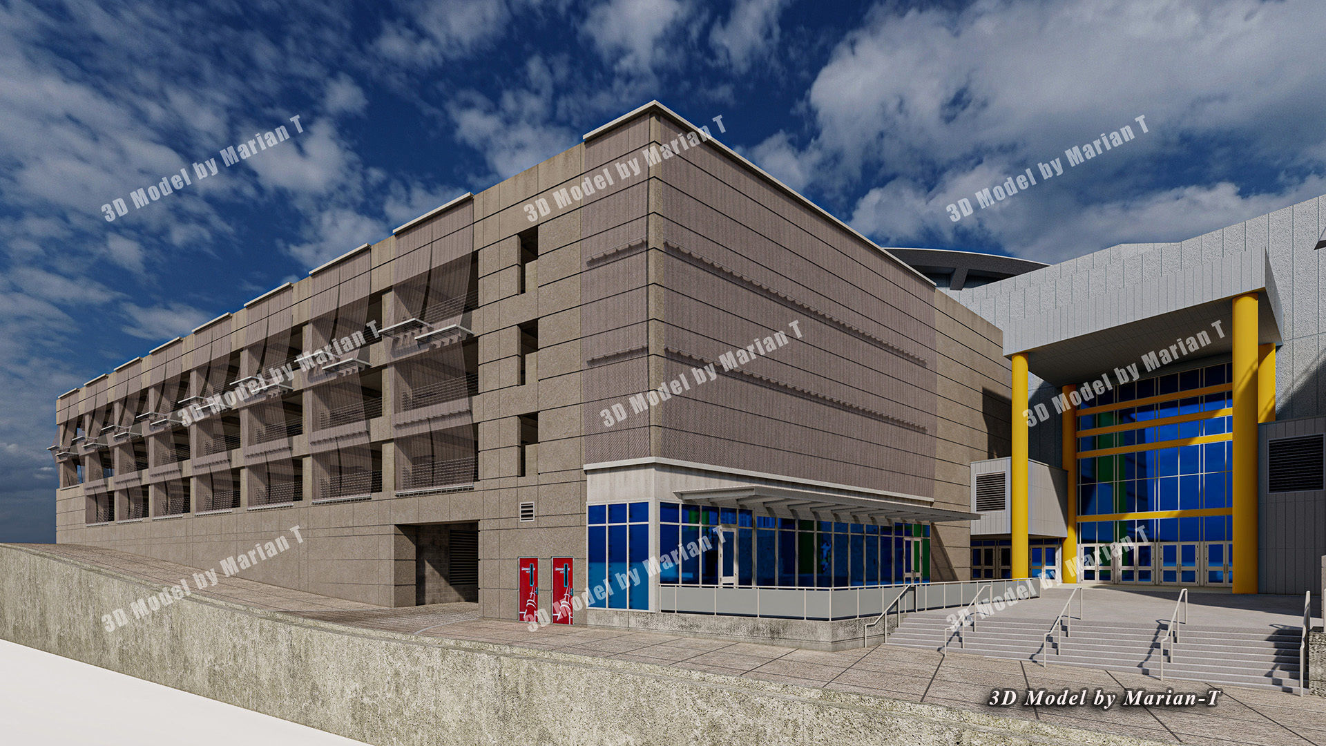 Bridgestone Arena - Nashville USA Low-poly 3D model_64