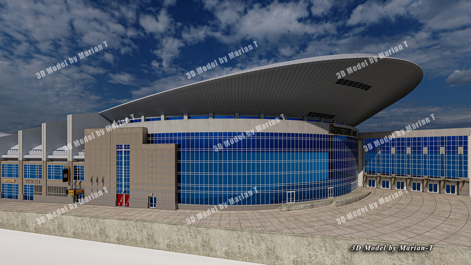 Bridgestone Arena - Nashville USA Low-poly 3D model_58