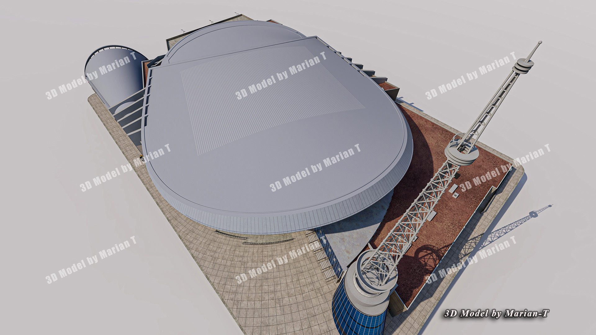 Bridgestone Arena - Nashville USA Low-poly 3D model_57