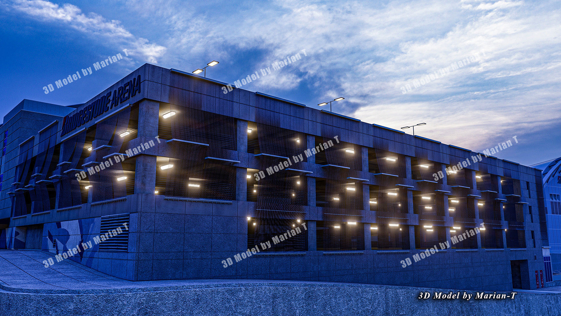 Bridgestone Arena - Nashville USA Low-poly 3D model_48