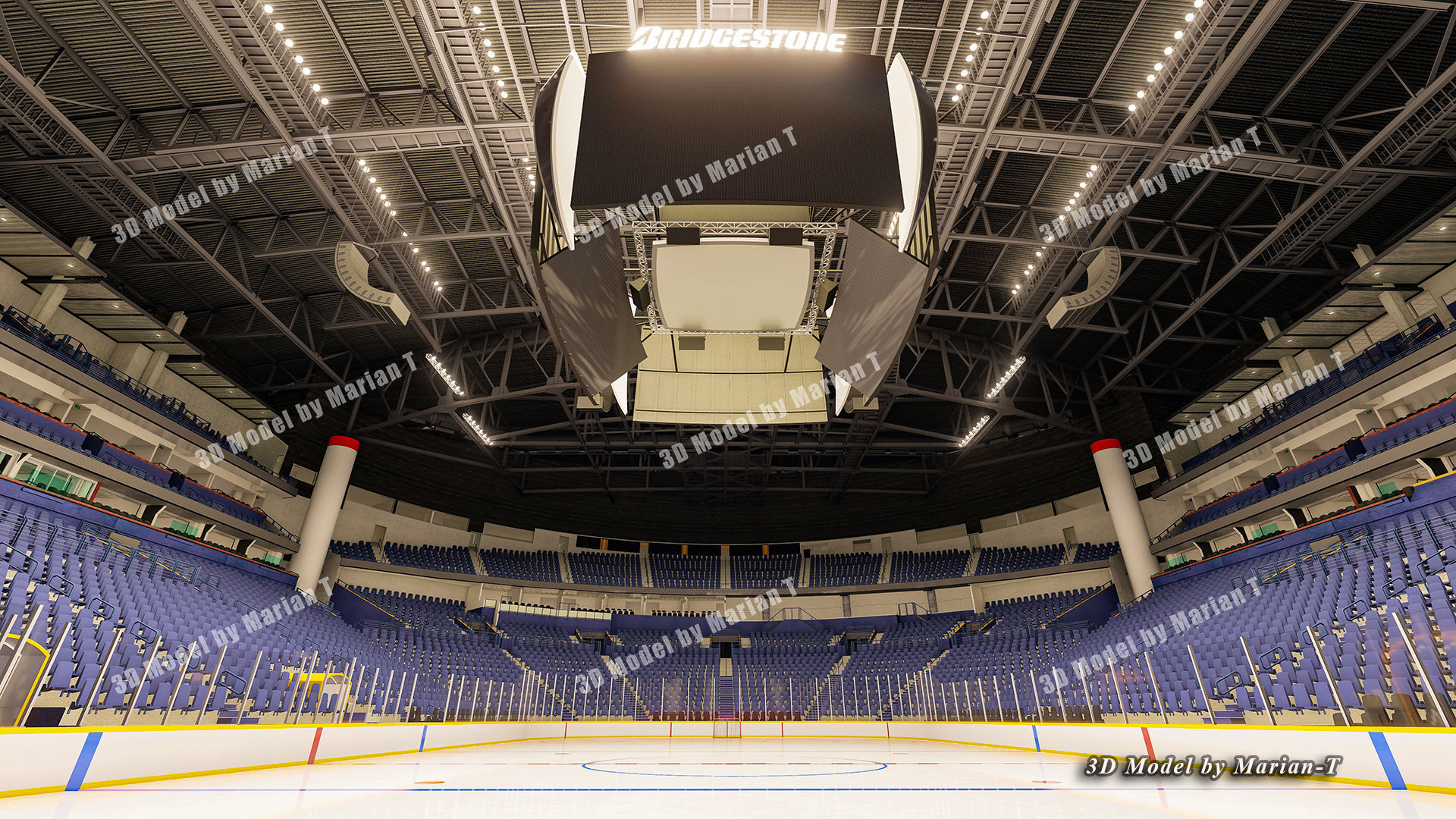 Bridgestone Arena - Nashville USA Low-poly 3D model_20