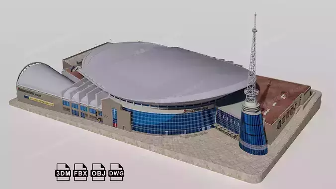Bridgestone Arena - Nashville USA Low-poly 3D model Bridgestone Arena - Nashville USA Low-poly 3D model