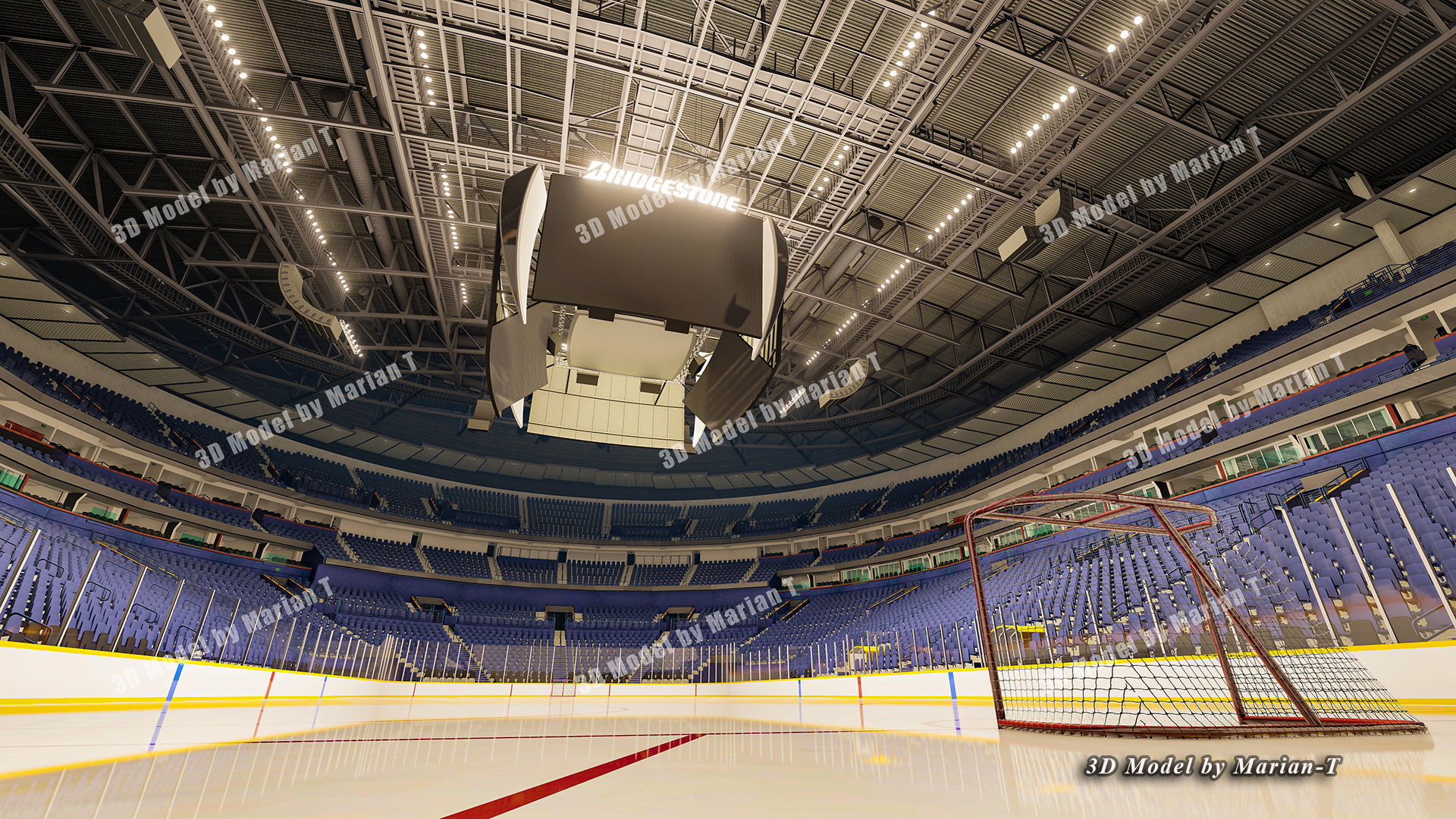 Bridgestone Arena - Nashville USA Low-poly 3D model_23