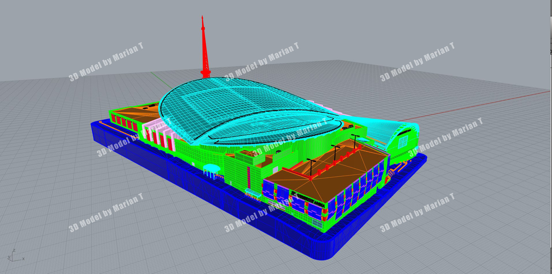 Bridgestone Arena - Nashville USA Low-poly 3D model_68
