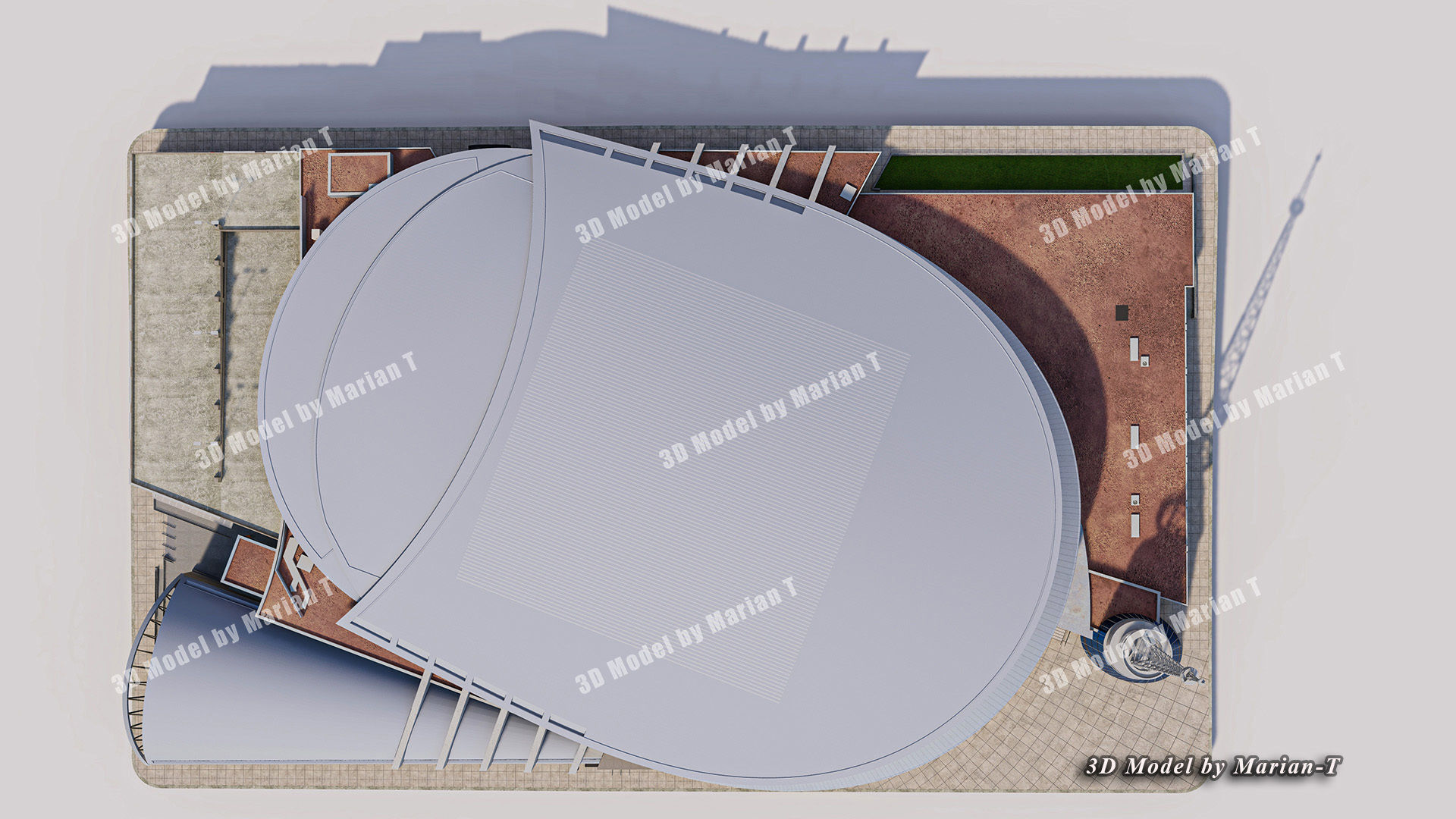 Bridgestone Arena - Nashville USA Low-poly 3D model_59