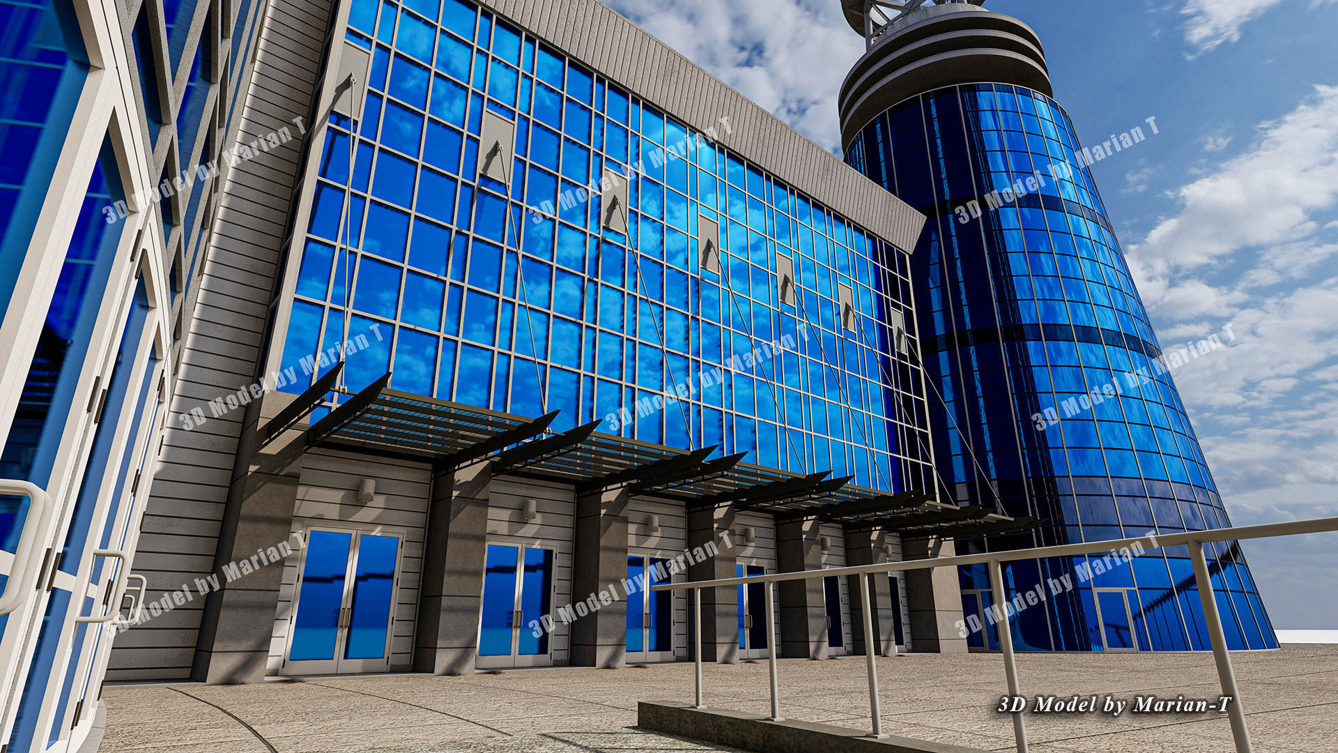 Bridgestone Arena - Nashville USA Low-poly 3D model_37