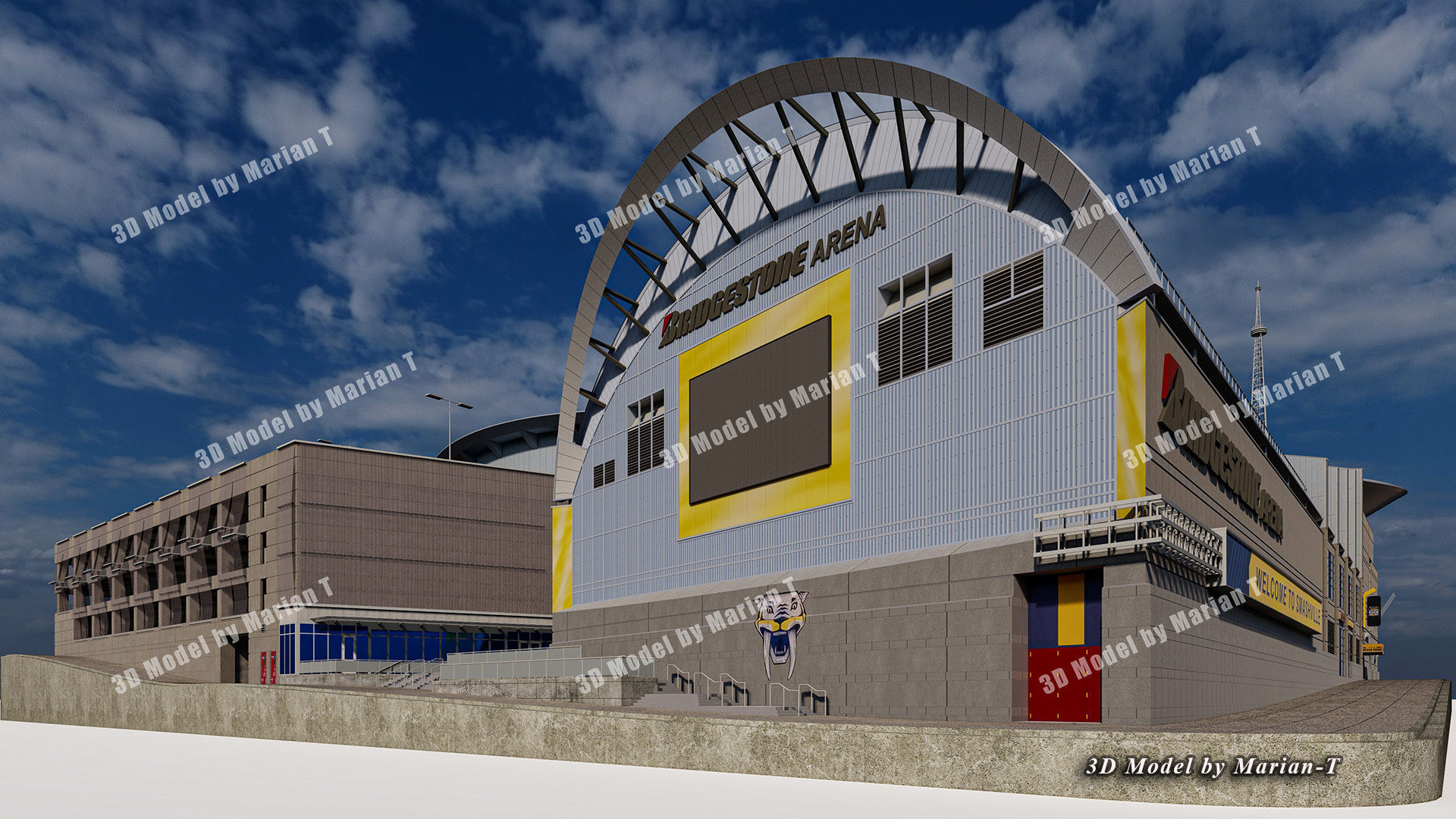 Bridgestone Arena - Nashville USA Low-poly 3D model_65