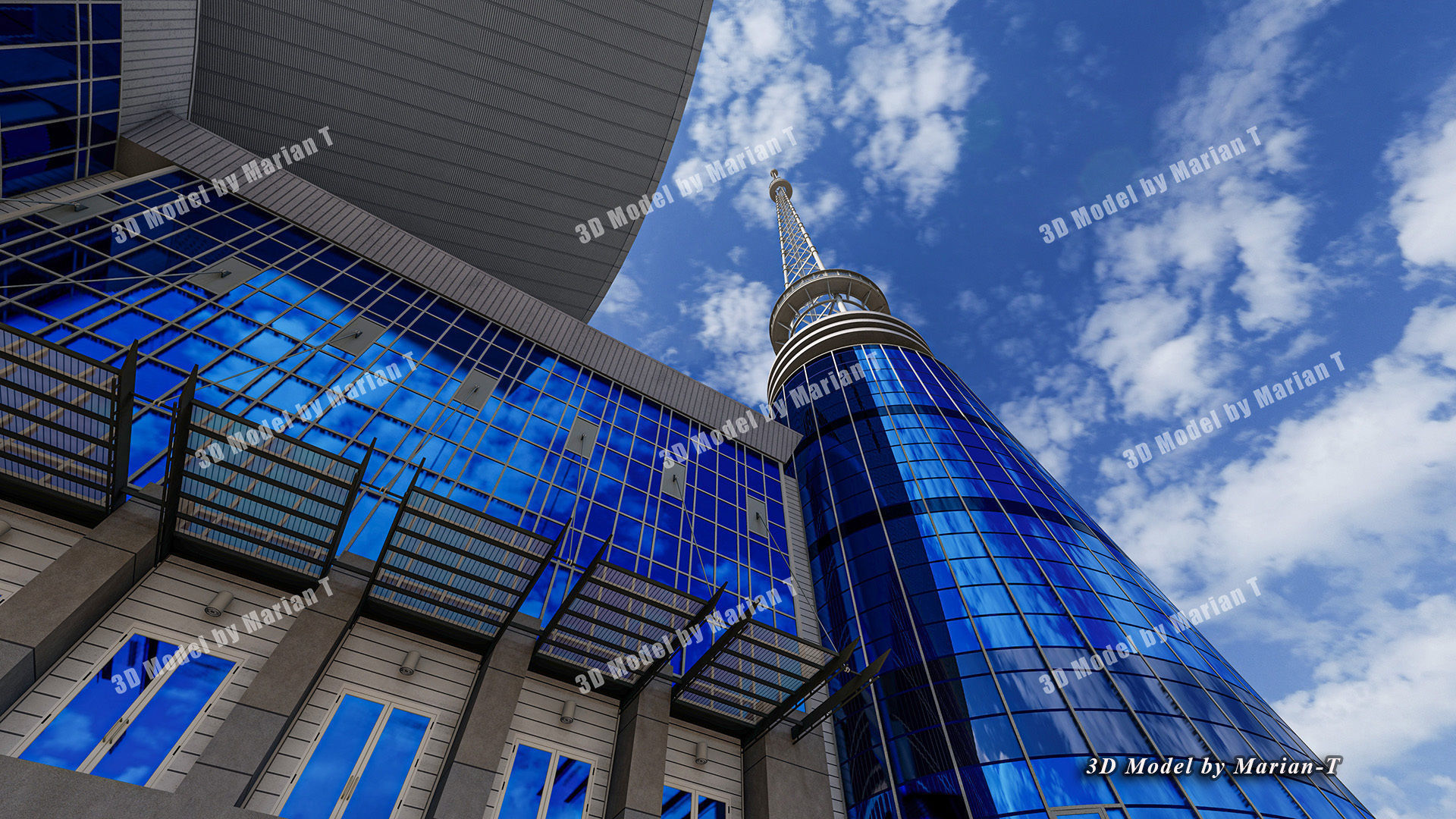 Bridgestone Arena - Nashville USA Low-poly 3D model_38