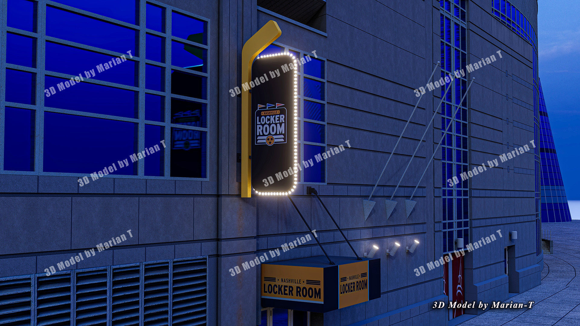 Bridgestone Arena - Nashville USA Low-poly 3D model_52