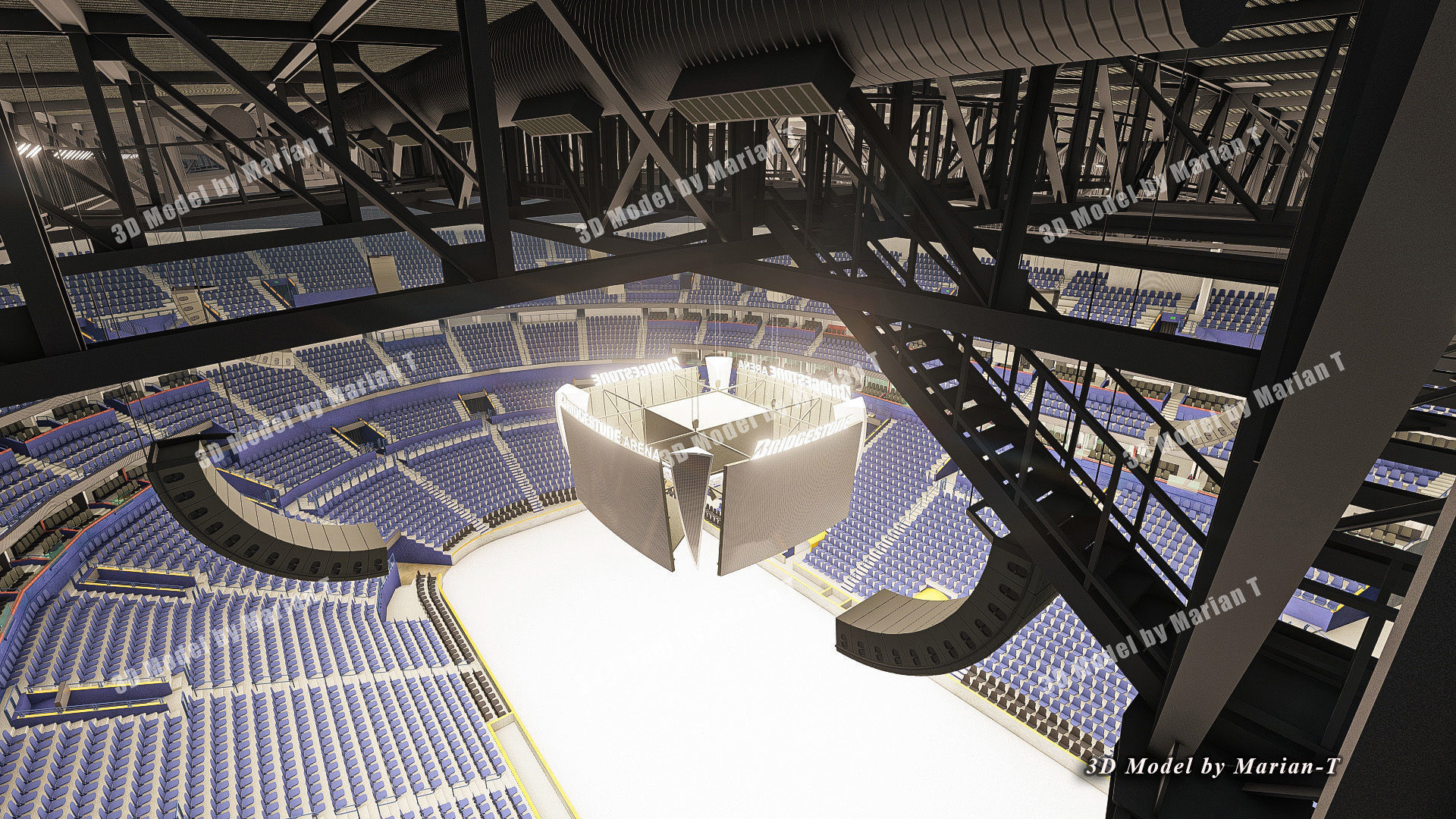 Bridgestone Arena - Nashville USA Low-poly 3D model_27