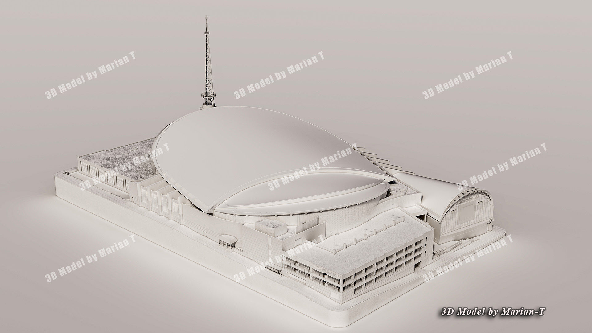 Bridgestone Arena - Nashville USA Low-poly 3D model_33