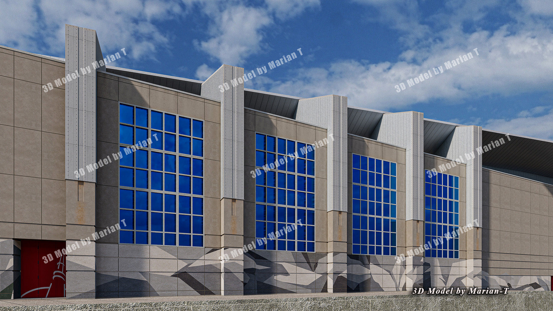 Bridgestone Arena - Nashville USA Low-poly 3D model_42