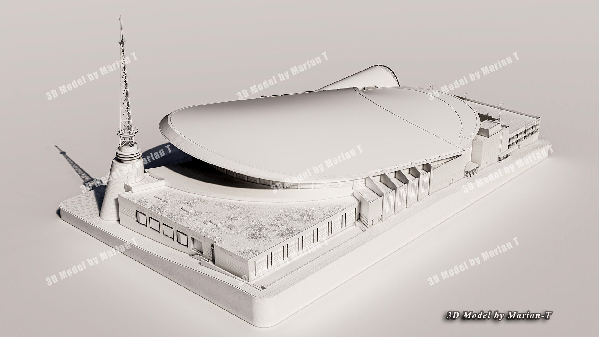 Bridgestone Arena - Nashville USA Low-poly 3D model_31