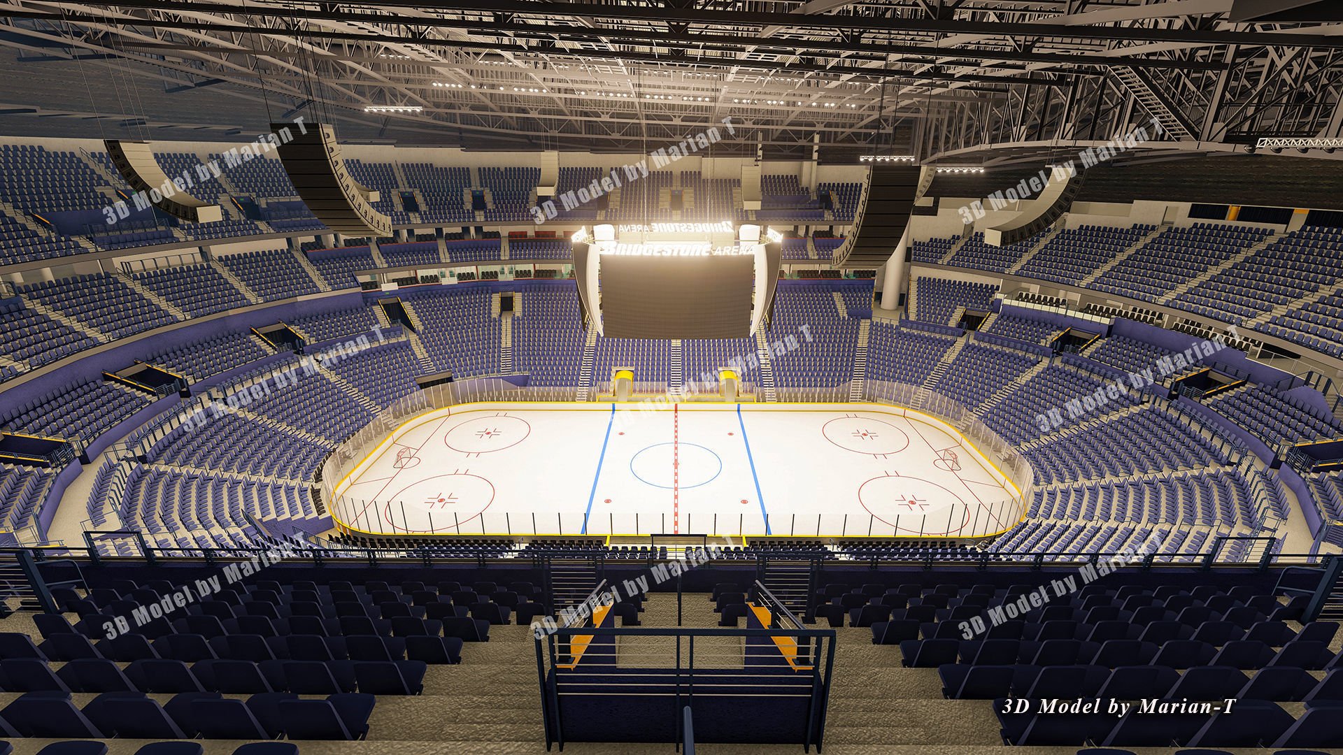 Bridgestone Arena - Nashville USA Low-poly 3D model_21