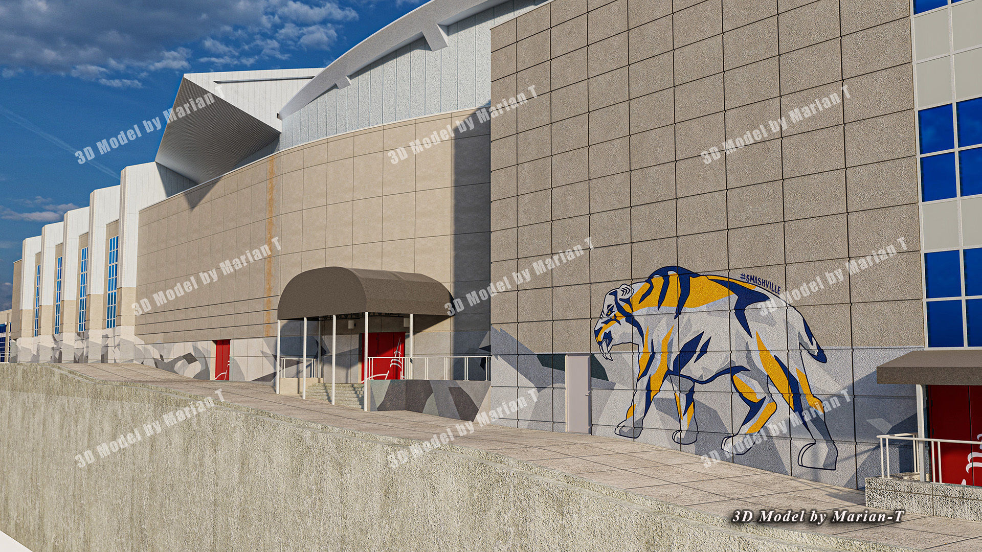 Bridgestone Arena - Nashville USA Low-poly 3D model_46