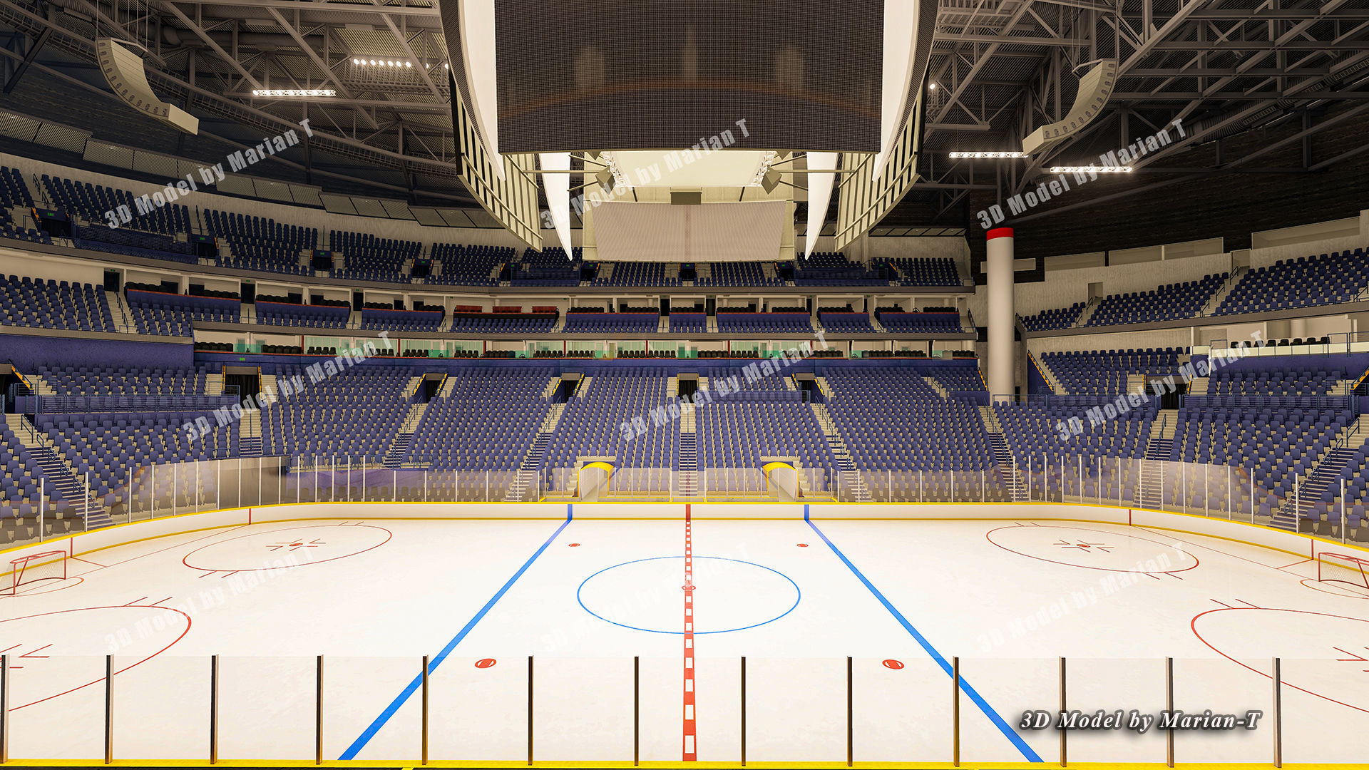 Bridgestone Arena - Nashville USA Low-poly 3D model_22