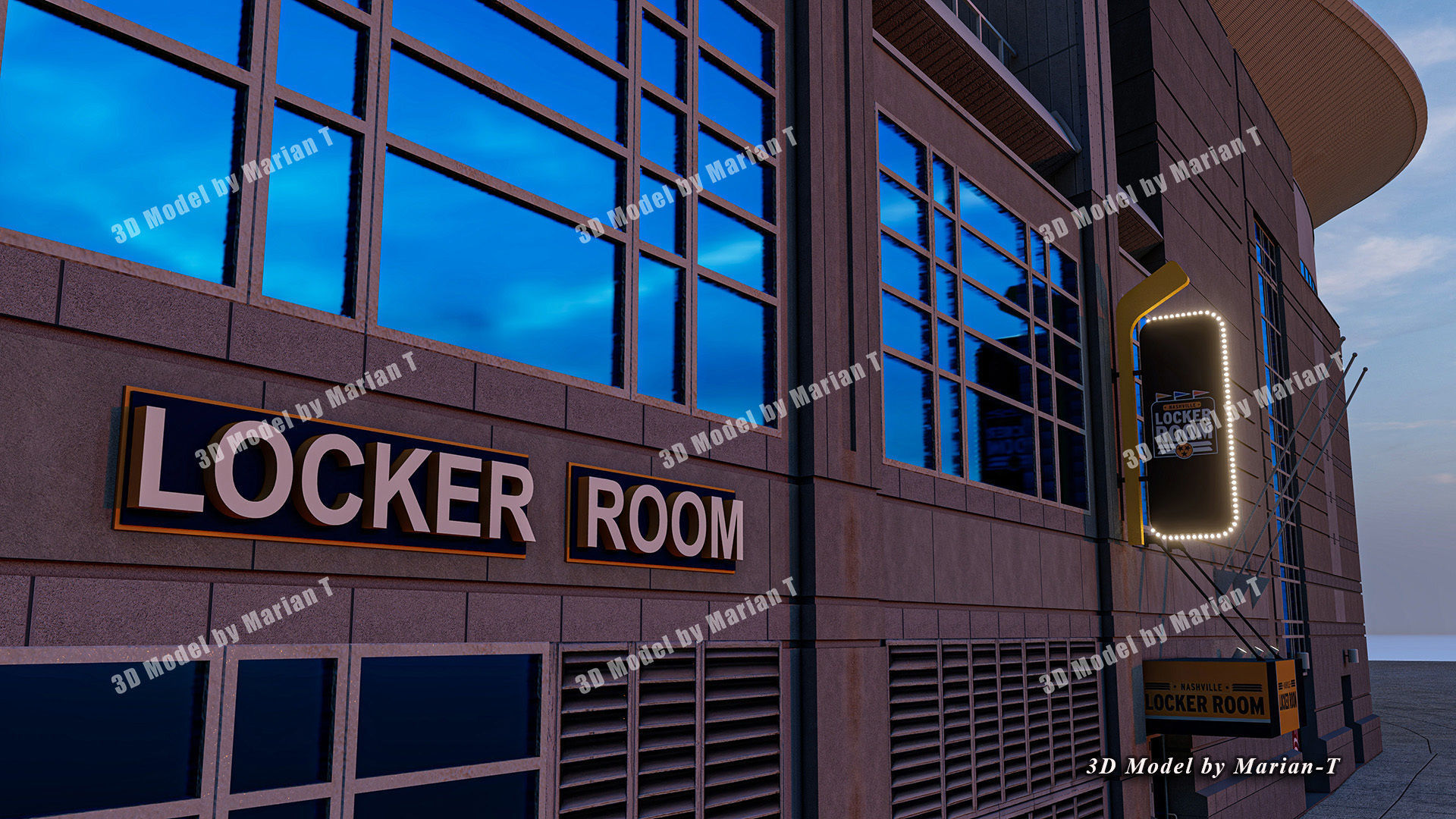 Bridgestone Arena - Nashville USA Low-poly 3D model_54