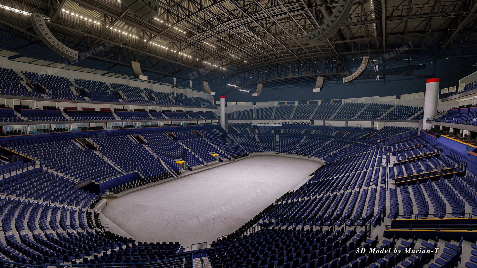 Bridgestone Arena - Nashville USA Low-poly 3D model_6