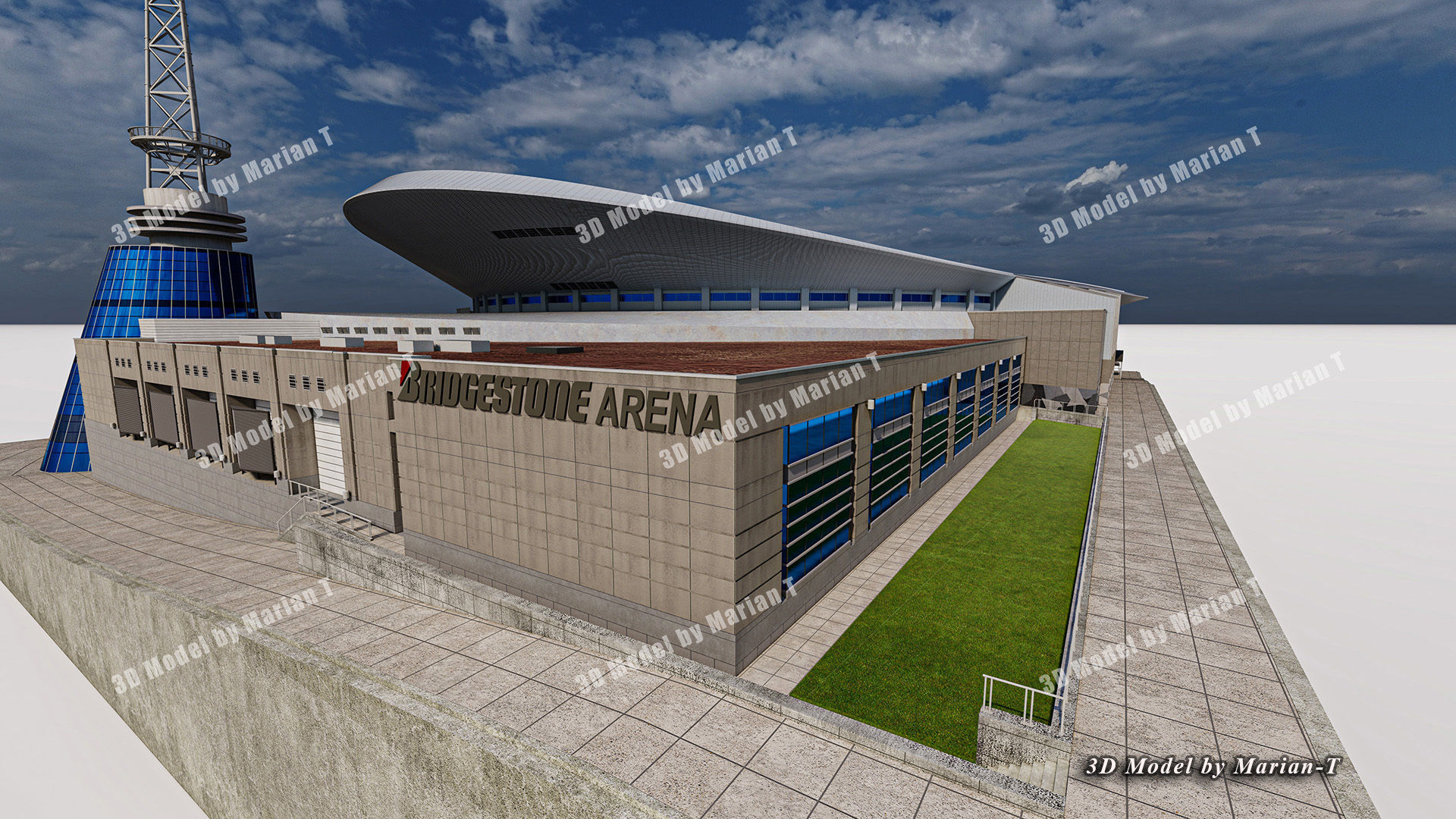 Bridgestone Arena - Nashville USA Low-poly 3D model_41
